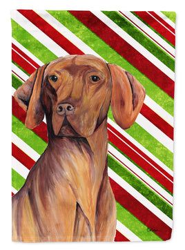 Vizsla Candy Cane Holiday Christmas Flag Canvas House Size