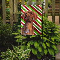 Vizsla Candy Cane Holiday Christmas Flag Garden Size