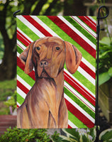 Vizsla Candy Cane Holiday Christmas Flag Garden Size