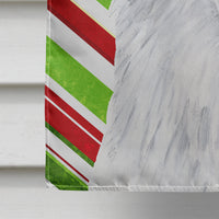 American Eskimo Candy Cane Holiday Christmas Flag Canvas House Size