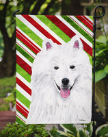 American Eskimo Candy Cane Holiday Christmas Flag Garden Size