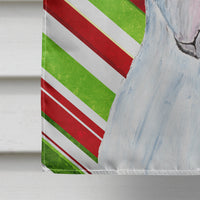 Pit Bull Candy Cane Holiday Christmas Flag Canvas House Size