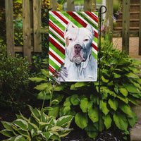 Pit Bull Candy Cane Holiday Christmas Flag Garden Size