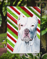 Pit Bull Candy Cane Holiday Christmas Flag Garden Size