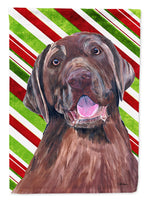 Labrador Candy Cane Holiday Christmas Flag Canvas House Size