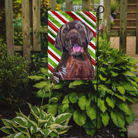 Labrador Candy Cane Holiday Christmas Flag Garden Size