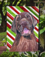 Labrador Candy Cane Holiday Christmas Flag Garden Size