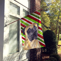 Mastiff Candy Cane Holiday Christmas Flag Canvas House Size