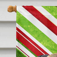 Mastiff Candy Cane Holiday Christmas Flag Canvas House Size