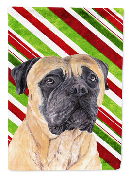 Mastiff Candy Cane Holiday Christmas Flag Canvas House Size