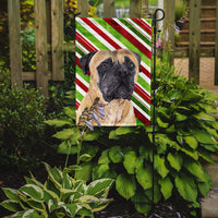 Mastiff Candy Cane Holiday Christmas Flag Garden Size