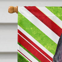 Scottish Terrier Candy Cane Holiday Christmas Flag Canvas House Size