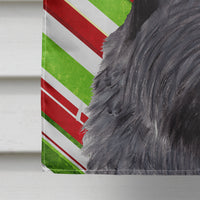 Scottish Terrier Candy Cane Holiday Christmas Flag Canvas House Size