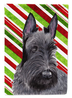 Scottish Terrier Candy Cane Holiday Christmas Flag Canvas House Size