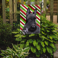 Scottish Terrier Candy Cane Holiday Christmas Flag Garden Size