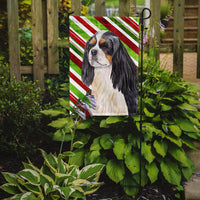 Cavalier Spaniel Candy Cane Holiday Christmas Flag Garden Size