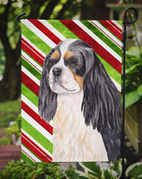 Cavalier Spaniel Candy Cane Holiday Christmas Flag Garden Size