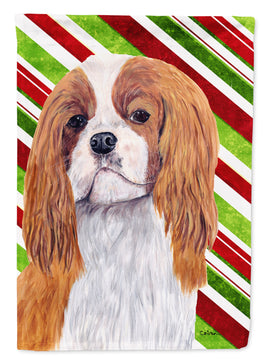 Cavalier Spaniel Candy Cane Holiday Christmas Flag Canvas House Size