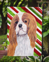 Cavalier Spaniel Candy Cane Holiday Christmas Flag Garden Size