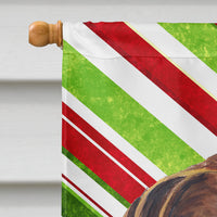 German Shorthaired Pointer Candy Cane Holiday Christmas Flag Canvas House Size