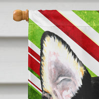 Chihuahua Candy Cane Holiday Christmas Flag Canvas House Size