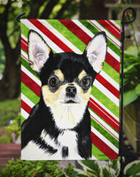 Chihuahua Candy Cane Holiday Christmas Flag Garden Size