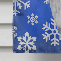 Beagle Winter Snowflakes Holiday Flag Canvas House Size