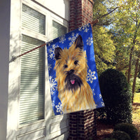 Cairn Terrier Winter Snowflakes Holiday Flag Canvas House Size