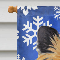 Cairn Terrier Winter Snowflakes Holiday Flag Canvas House Size