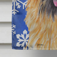 Cairn Terrier Winter Snowflakes Holiday Flag Canvas House Size