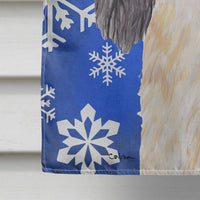 Cavalier Spaniel Winter Snowflakes Holiday Flag Canvas House Size