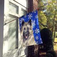 Belgian Tervuren Winter Snowflakes Holiday Flag Canvas House Size