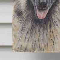 Belgian Tervuren Winter Snowflakes Holiday Flag Canvas House Size