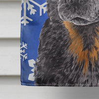 Australian Cattle Dog Winter Snowflakes Holiday Flag Canvas House Size