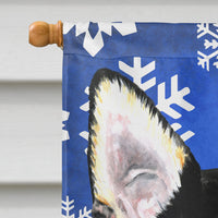 Chihuahua Winter Snowflakes Holiday Flag Canvas House Size