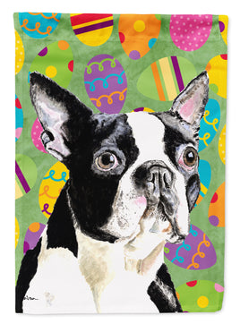 Boston Terrier Easter Eggtravaganza Flag Garden Size