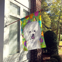 Bichon Frise Easter Eggtravaganza Flag Canvas House Size