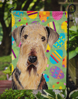 Airedale Easter Eggtravaganza Flag Garden Size