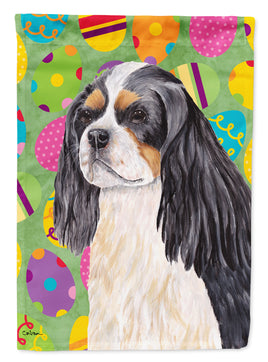 Cavalier Spaniel Easter Eggtravaganza Flag Garden Size