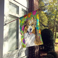 Australian Shepherd Easter Eggtravaganza Flag Canvas House Size