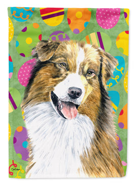 Australian Shepherd Easter Eggtravaganza Flag Canvas House Size