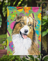 Australian Shepherd Easter Eggtravaganza Flag Garden Size