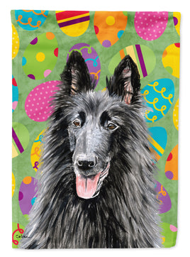 Belgian Sheepdog Easter Eggtravaganza Flag Canvas House Size