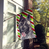 Akita Candy Cane Holiday Christmas Flag Canvas House Size SC9480CHF