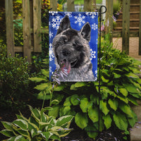 Akita Winter Snowflakes Holiday Flag Garden Size SC9481GF