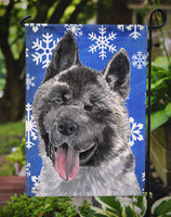 Akita Winter Snowflakes Holiday Flag Garden Size SC9481GF