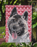 Akita Hearts Love and Valentine's Day Flag Garden Size SC9484GF