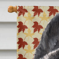 Akita Fall Leaves Flag Canvas House Size SC9485CHF