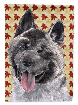 Akita Fall Leaves Flag Canvas House Size SC9485CHF