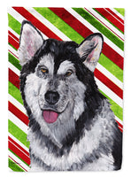 Alaskan Malamute Candy Cane Holiday Christmas Flag Canvas House Size SC9490CHF